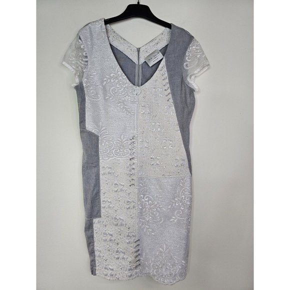 Elisa Cavaletti Patchwork Lace Fitted Dress women's size S Daniela Dallavalle - Picture 5 of 16